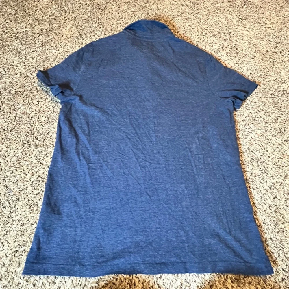 Banana Republic Men Performance Pique Polo Shirt Navy Blue‎ XL Short Sleeve